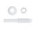 TUBO LIGAÇÃO AJUSTÁVEL PARA VASO SANITÁRIO BLUKIT DN38 x 26CM BRANCO - Imagem 1