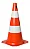CONE DE SINALIZAÇÃO VIÁRIA E SEGURANÇA LARANJA E BRANCO 50CM - Imagem 1