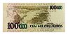 Cédula Antiga do Brasil 100 Cruzeiros Reais 1993 - Carimbo - Imagem 2