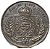 Moeda Antiga do Brasil Império 200 Réis 1856 - Coroa com Pérolas - Imagem 2