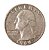 Moeda Antiga dos Estados Unidos Washington Quarter 1964 - Imagem 1