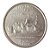 Moeda Antiga dos Estados Unidos Washington Quarter 2000 D - Virginia - Imagem 2