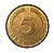 Moeda Antiga da Alemanha 5 Pfennig 1986 D - Imagem 1
