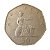 Moeda Antiga da Inglaterra 50 New Pence 1981 - Imagem 2