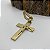 Corrente Groumet com Pingente Crucifixo 3D Aço Inox - Imagem 3