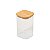 Pote Hermético c/ Tampa Bambu Quadrado 1200ml YOI 811700093 - Imagem 1