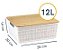 Caixa Org. com Tampa de Bambu 12L 35x30x14cm OIKOS LAV01835 - Imagem 6