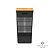 Cesto de Roupas GRID Preto Tampa de Bambu (49L) - OU CG455P - Imagem 2