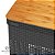 Cesto de Roupas GRID Preto Tampa de Bambu (49L) - OU CG455P - Imagem 4