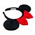 Tiara Minnie Elegância Suave – Camurça Preta e Laço Vermelho - Imagem 3
