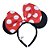Tiara Minnie Laço Gigante Vermelho com Poás - Imagem 3