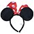 Tiara Minnie Laço Gigante Vermelho com Poás - Imagem 2