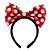 Tiara Minnie Laço Vermelho com Branco Brilhante - Imagem 1