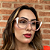Óculos de sol feminino atemporal rose com off white Lais - Imagem 3