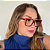 Armação para óculos de grau marrom com laranja Catarina - Imagem 2