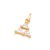 Pingente triangular folheado a ouro com zircônias - Rommanel - Imagem 1