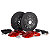Kit Big Brake APR 370x34mm 6 Pistões Vermelho Audi VW MQB A3 S3 TT Golf GTI Jetta GLI Tiguan - Imagem 1