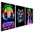 Kit 3 Quadros decorativos Quarto Gamer Neon - Imagem 1