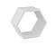 NICHO HEXAGONO 23X25CM MDP BCO - Imagem 1