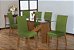 Capa para Cadeiras em Malha para Sala de Jantar 4 Peças Verde - Imagem 1