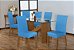 Capa para Cadeiras em Malha para Sala de Jantar 4 Peças Azul Claro - Imagem 1