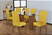 Capa para Cadeiras em Malha para Sala de Jantar 4 Peças Amarela - Imagem 1