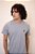 Camiseta básica cinza masculina 100% algodão - Imagem 3