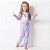 Pijama Infantil Feminino Happy Nap Inverno Térmico Lilás Nuvem Que Brilha No Escuro - Imagem 1