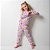 Pijama Infantil Feminino Algodão Leve Corações Rosa - Imagem 1