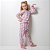 Pijama Infantil Feminino Algodão Leve Corações Rosa - Imagem 2