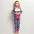 Kit Pijama Infantil Feminino Algodão Coração Marinho  Manga Comprida - Imagem 3