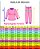 Kit Pijama Infantil Feminino Algodão Coração Marinho  Manga Comprida - Imagem 6