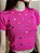 Blusinha Cropped com Pedrarias - Rosa - Imagem 3