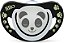 Chupeta Lillo Elegancy Glow Silicone Tam. 1 – Panda / Brilha no Escuro - Imagem 1