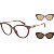 Óculos Clip-On Feminino Emporio Armani - EA4213U 5146/1W 53 - Imagem 1