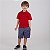 CONJUNTO BLUSA POLO VERMELHA E BERMUDA - Imagem 3