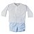 CONJUNTO LISTRAS AZUL E BRANCO - Imagem 1