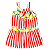 VESTIDO LIMÃO LISTRADO VERMELHO - Imagem 1