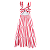 VESTIDO LISTRADO VERMELHO E BRANCO - Imagem 3