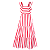 VESTIDO LISTRADO VERMELHO E BRANCO - Imagem 1