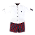 CONJUNTO BRANCO E XADREZ MORZAT MARINHO - Imagem 1