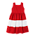 VESTIDO LISO VERMELHO E BRANCO - Imagem 1