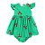 VESTIDO ESTAMPA LICHIA FUNDO VERDE - Imagem 1