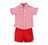 CONJUNTO XADREZ VERMELHO E BRANCO - Imagem 1