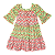 VESTIDO ESTAMPA CEREJINHA VERDE E ROSA - Imagem 1