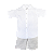CONJUNTO BRANCO E BEGE LISTRAS - Imagem 1