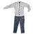 CONJUNTO LISTRADO PRETO E BRANCO - Imagem 1