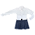 CONJUNTO BRANCO E AZUL - Imagem 1