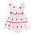 VESTIDO ESTAMPA RABANETE ROSA BEBÊ - Imagem 1