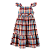 VESTIDO XADREZ SALMÃO COM MARSALA E AZUL - Imagem 1